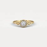 Sterling Silver Bezel Set Lab - Grown Diamond Ring - Rings