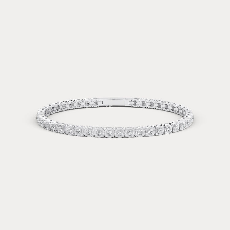 Brilliance Lab Created Diamond 1.00 CTW Tennis Bracelet in 925 Silver - Bracelets