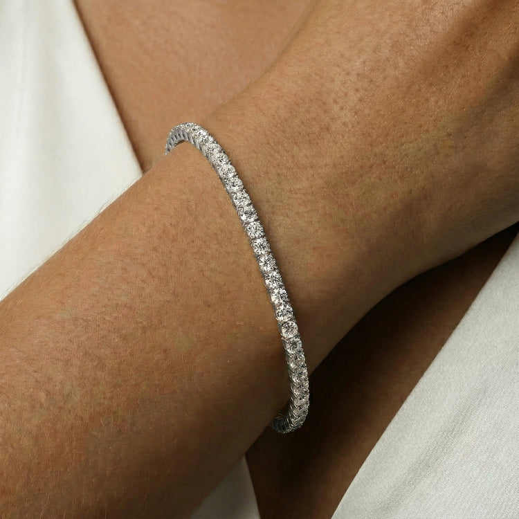 7 CTW Luxury Lab - Grown Diamond Tennis Bracelet in Sterling Silver - Bracelets