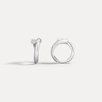 Bezel Set Lab - Grown Diamond Huggie Hoop Earrings in 925 Sterling Silver - Earrings