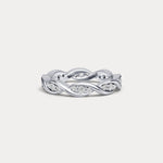 Round Lab - Grown Diamond Interwoven Band Ring in Sterling Silver - Rings