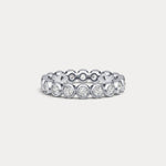1CTW Round Lab - Grown Diamond Bezel - Set Eternity Band in 14K Gold/Platinum - Rings