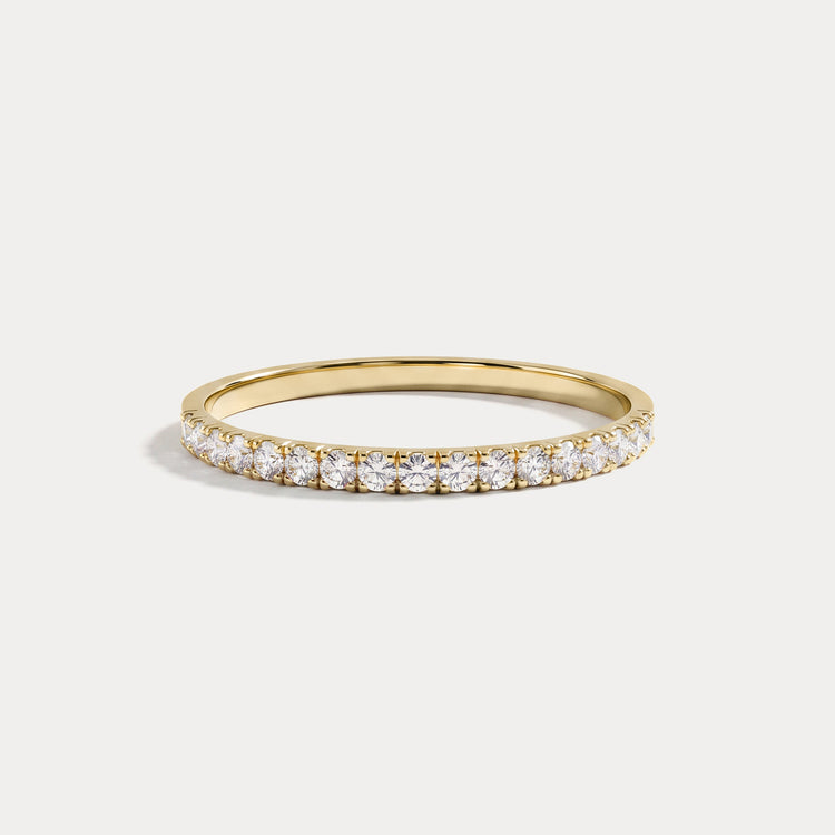 Lab Diamonds Stackable Pave Wedding Band - Rings
