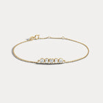 5-Stone Bezel Multi-Shape Lab-Grown Diamond Bracelet in 14K Gold/Platinum