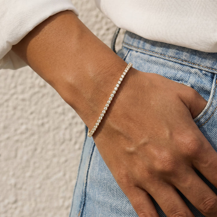 3.00 CTW Round Lab-Grown Diamond Tennis Bracelet - Bracelets