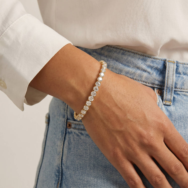 18.00 CTW Round Lab-Grown Diamond Tennis Bracelet - Bracelets