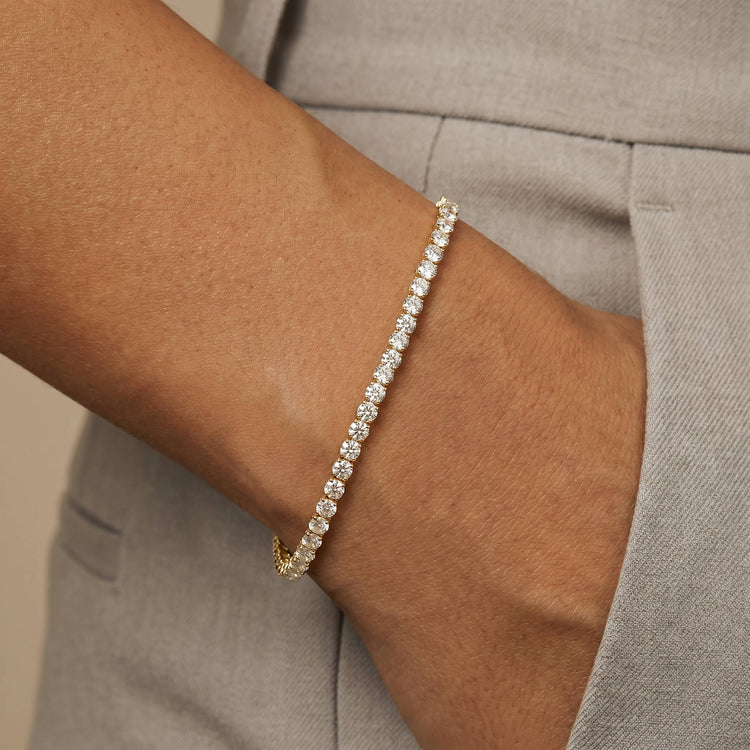 7.00 CTW Round Lab-Grown Diamond Tennis Bracelet - Bracelets