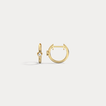 12mm Lab - Grown Diamond Heart Huggie Hoop Earrings in 14K Gold/Platinum - Earrings