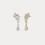 5.44 CTW Leaf Cluster Lab-Grown Diamond Drop Earrings - Earrings