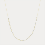 4.40CTW Multi-Stone Lab-Grown Diamond Bezel Station Necklace in 14K Gold/Platinum