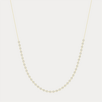 4.40CTW Multi-Stone Lab-Grown Diamond Bezel Station Necklace in 14K Gold/Platinum - Necklaces