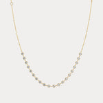 2.20CTW Bezel Multi-Stone Lab-Grown Diamond Smile Necklace 14K Gold/Platinum