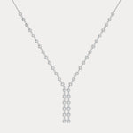 4.40CTW Bezel Lab-Grown Diamond Multi-Stone Y-Necklace in 14K Gold/Platinum - Necklaces