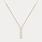 4.40CTW Bezel Lab-Grown Diamond Multi-Stone Y-Necklace in 14K Gold/Platinum