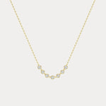 Graduated Bezel Lab-Grown Diamond Chain Necklace in 14K Gold/Platinum