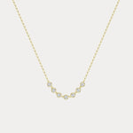 Graduated Bezel Lab-Grown Diamond Chain Necklace in 14K Gold/Platinum - Necklaces