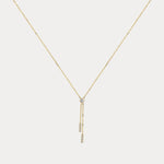 Multi-Stone Lab-Grown Diamond Double-Drop Lariat Necklace - Necklaces