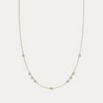 Floating Bezel 9-Stone Lab-Grown Diamond Station Necklace in 14K Gold/Platinum