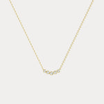 5-Stone Bezel Lab-Grown Diamond Station Necklace in 14K Solid Gold/Platinum