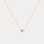 Oval Lab-Grown Diamond Solitaire Pendant Necklace
