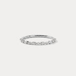 Alternating Marquise & Round Lab Diamond Half Eternity Wedding Band