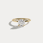Liana丨Hidden Halo 1CT Round Lab Diamond Ring With Basket Setting