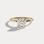 Liana丨Hidden Halo 1CT Round Lab Diamond Ring With Basket Setting - Rings