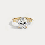 Remy丨Oval Lab Diamond Hidden Halo Engagement Ring with Floating Diamond Accents