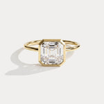 Loretta丨Asscher Lab Diamond Hidden Accent Engagement Ring