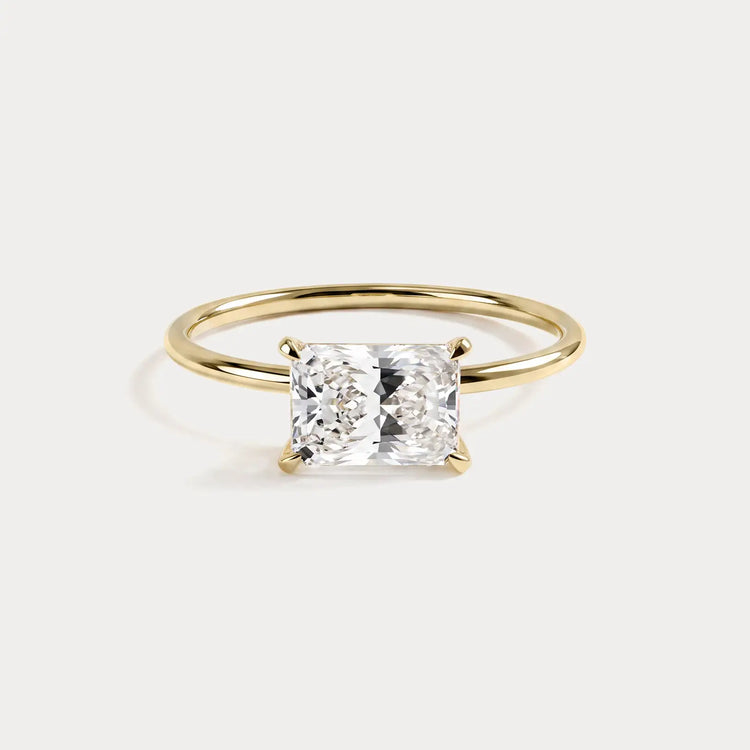 Jayla丨Minimalist Radiant Cut 1CT Lab Diamond Engagement Ring - Rings