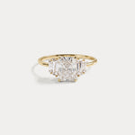 Bella丨1CT Radiant Lab Diamond Engagement Ring In 14K Solid Gold/Platinum - Rings