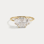Bella丨1CT Radiant Lab Diamond Engagement Ring In 14K Solid Gold/Platinum - Rings