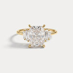 Bella丨2CT Radiant Lab Diamond Engagement Ring In 14K Solid Gold/Platinum - Rings