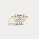Bella丨3CT Radiant Lab Diamond Engagement Ring In 14K Solid Gold - Rings
