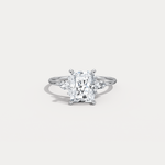 Colette丨Radiant Lab Diamond Split Shank Engagement Ring with Marquise & Round Accents