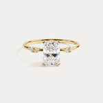 Amelie丨1CT Radiant Cut Lab Diamond Engagement Ring in 14K Solid Gold/Platinum - Rings