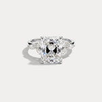 Fauna丨Radiant Lab - Grown Diamond Engagement Ring with Petal Accents - Rings