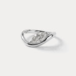 Marquise-Shaped Lab Grown Diamond Curved Ring - Rings