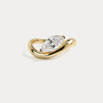 Emilia丨Marquise-Shaped Lab Grown Diamond Curved Ring - Rings