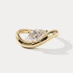 Nina丨Prong Pear Lab Grown Diamond Wave Ring