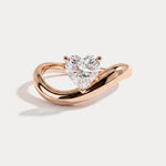 Cherie丨Heart Lab Diamond Infinity Twist Solitaire Engagement Ring - Rings