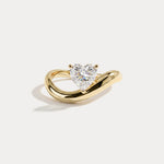 Cherie丨Heart Lab Diamond Infinity Twist Solitaire Engagement Ring - Rings