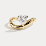 Cherie丨Heart Lab Diamond Infinity Twist Solitaire Engagement Ring - Rings