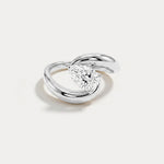 Violet丨Modern Pear Cut Lab Diamond Bypass Engagement Ring