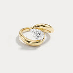Violet丨Modern Pear Cut Lab Diamond Bypass Engagement Ring - Rings