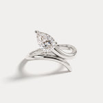 Eleanor丨Pear Cut Lab Grown Diamond Twisted Engagement Ring - Rings