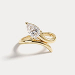 Eleanor丨Pear Cut Lab Grown Diamond Twisted Engagement Ring - Rings
