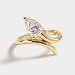 Eleanor丨Pear Cut Lab Grown Diamond Twisted Engagement Ring - Rings