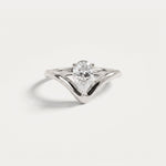 Phoebe丨Pear-Cut Lab-Grown Diamond Chevron Solitaire Engagement Ring