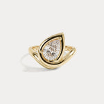 Hailey丨Pear Lab Diamond Frame Engagement Bypass Ring
